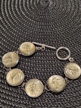 Vintage Coin Link Bracelet - Gold-Tone Women’s Bracelet
